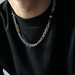Double Chain Cross Necklace