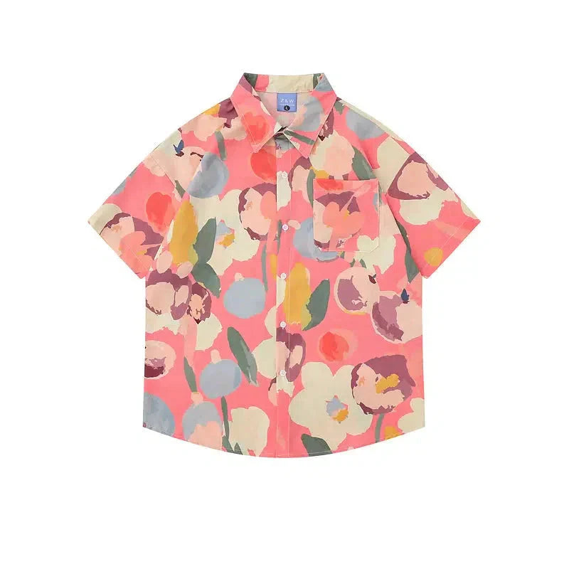 Graffiti Full-Print Short-sleeved Shirt