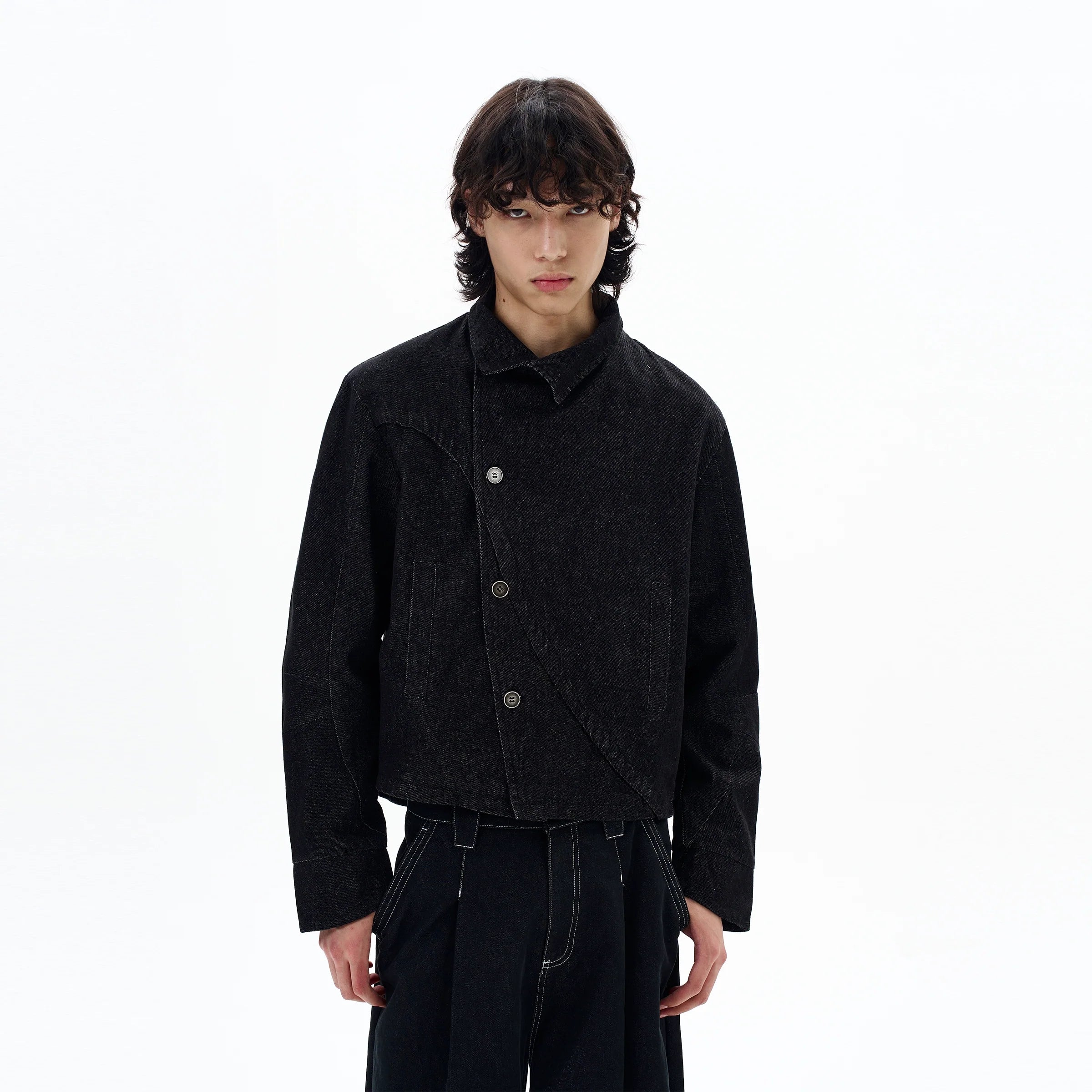 Straight Asymmetrical Denim Jacket