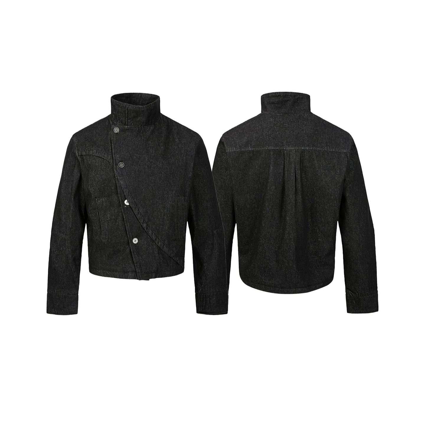 Stand Collar Denim Jacket