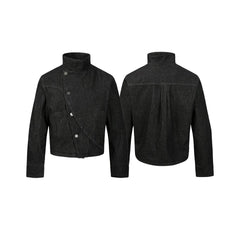 Stand Collar Denim Jacket