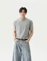 Round Neck Slim Fit Short Sleeve T-shirt