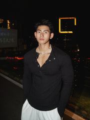 Slim Fit Knitted Long Sleeve Pullover