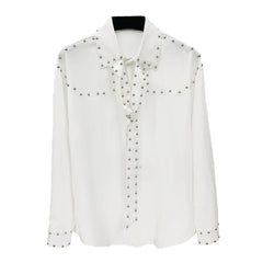 Rivet Detail Casual Long Sleeve Shirt