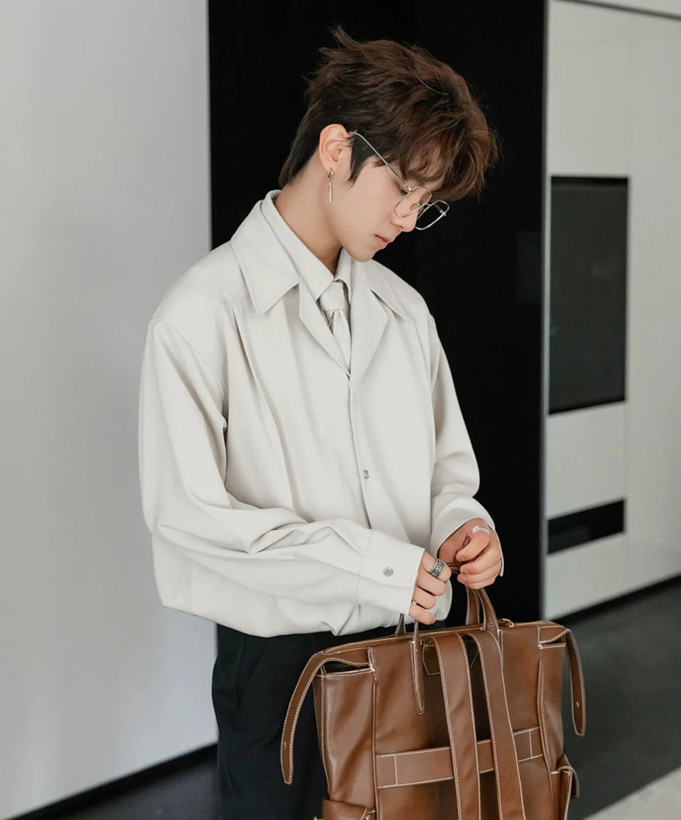 Two-Piece Long-Sleeve Tie Shirt