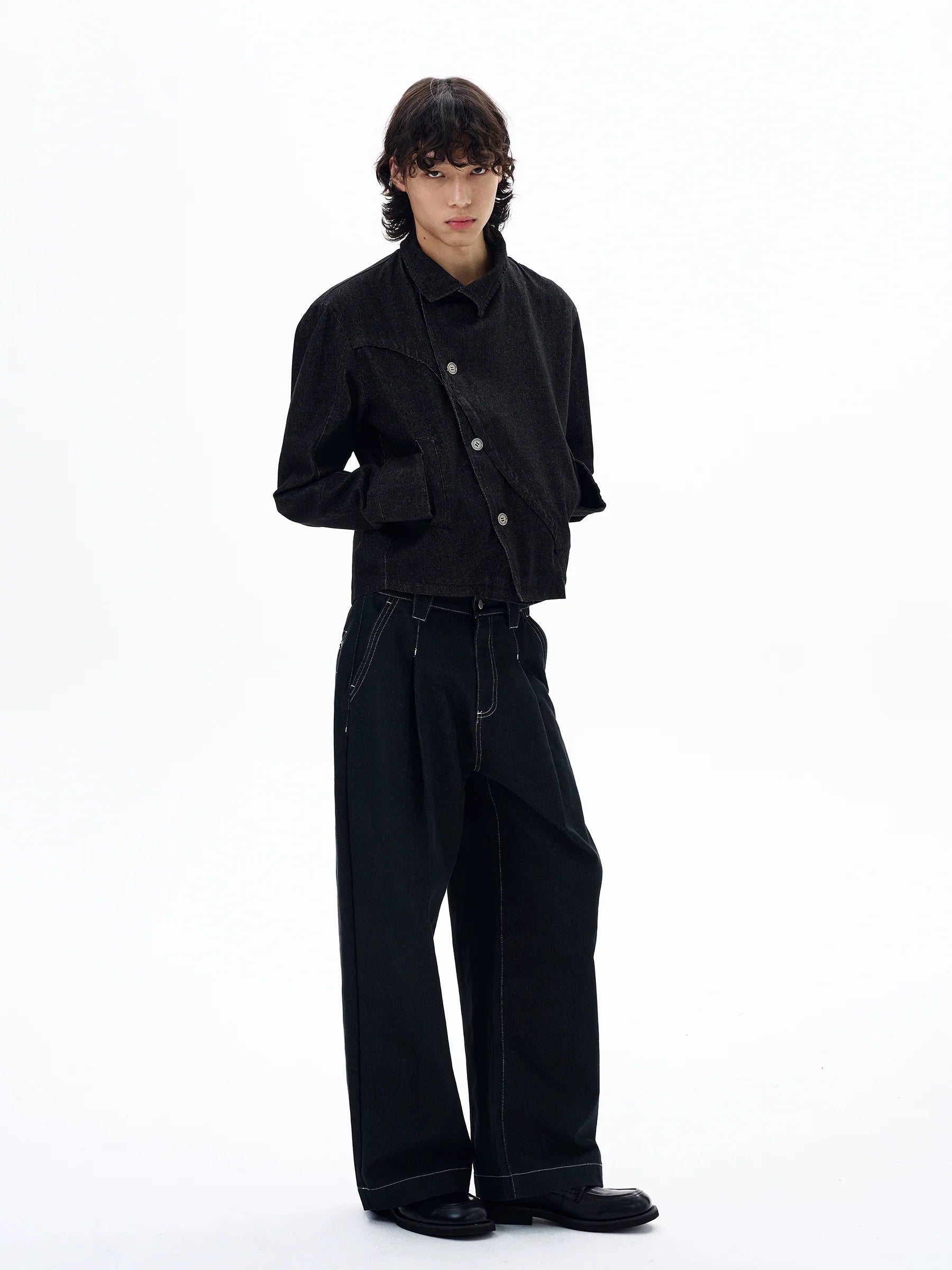 Straight Asymmetrical Denim Jacket