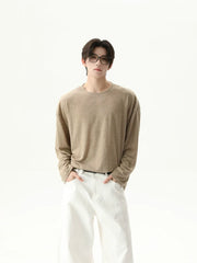 Loose Fit Long Sleeve Round Neck Pullover