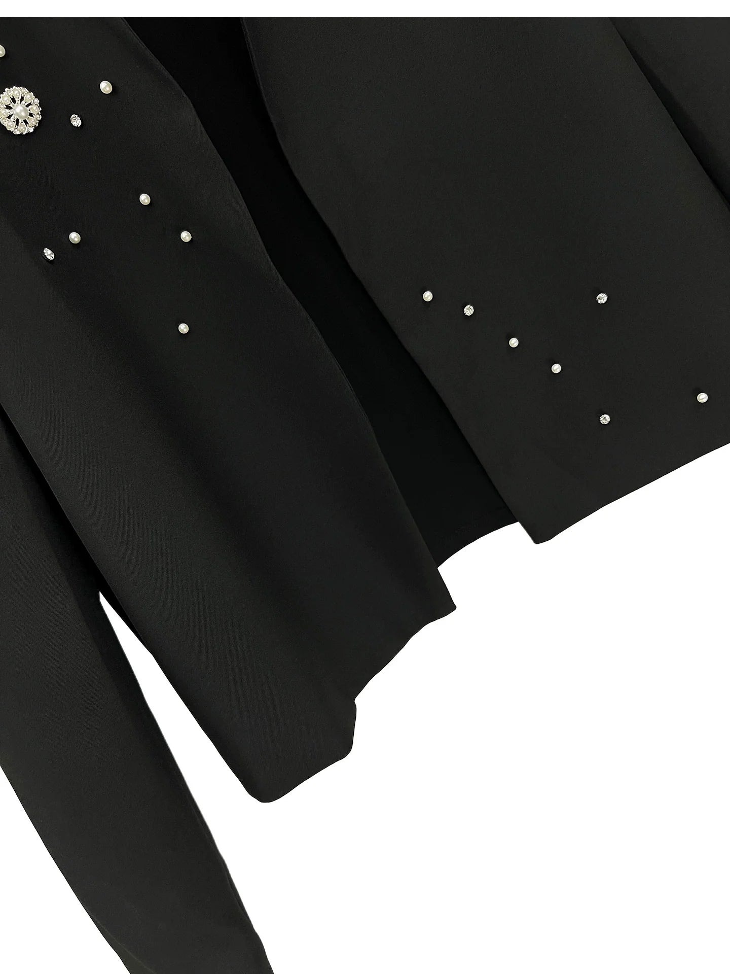 Beaded Diamond Embellished Loose Suit Jacket