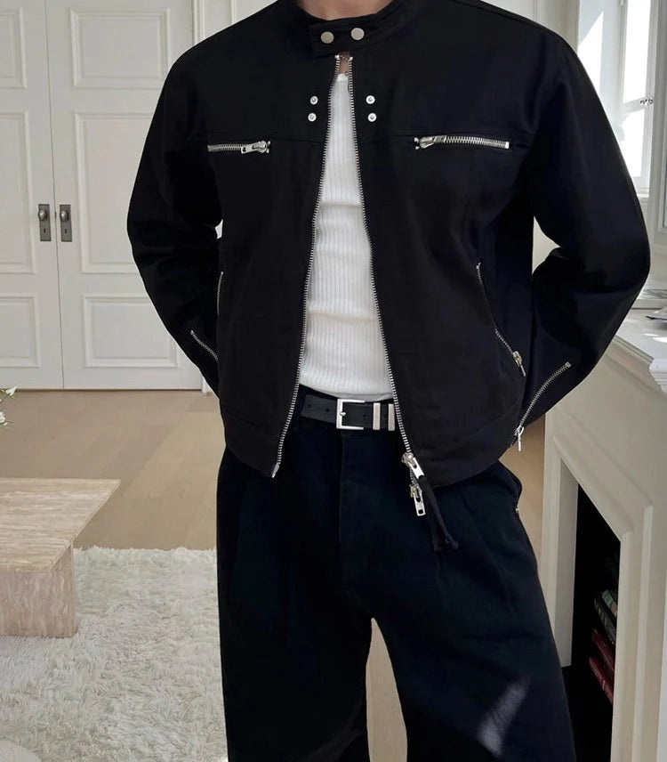 Functional Stand-Up Collar Short Jacket