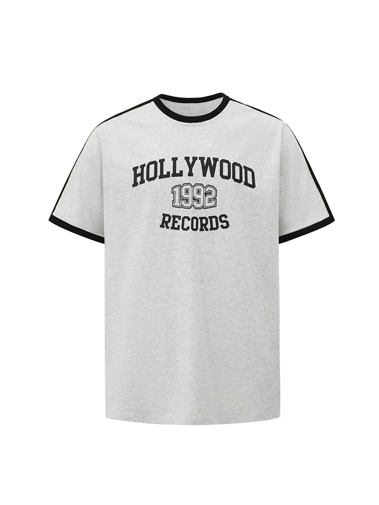 Letter Print Round Neck T-shirt