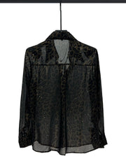 Leopard Print Mesh Quick-Drying Shirt