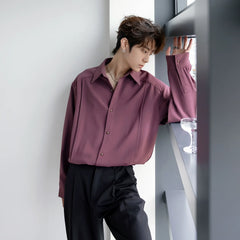Basic Long-Sleeve Button-Up Shirt