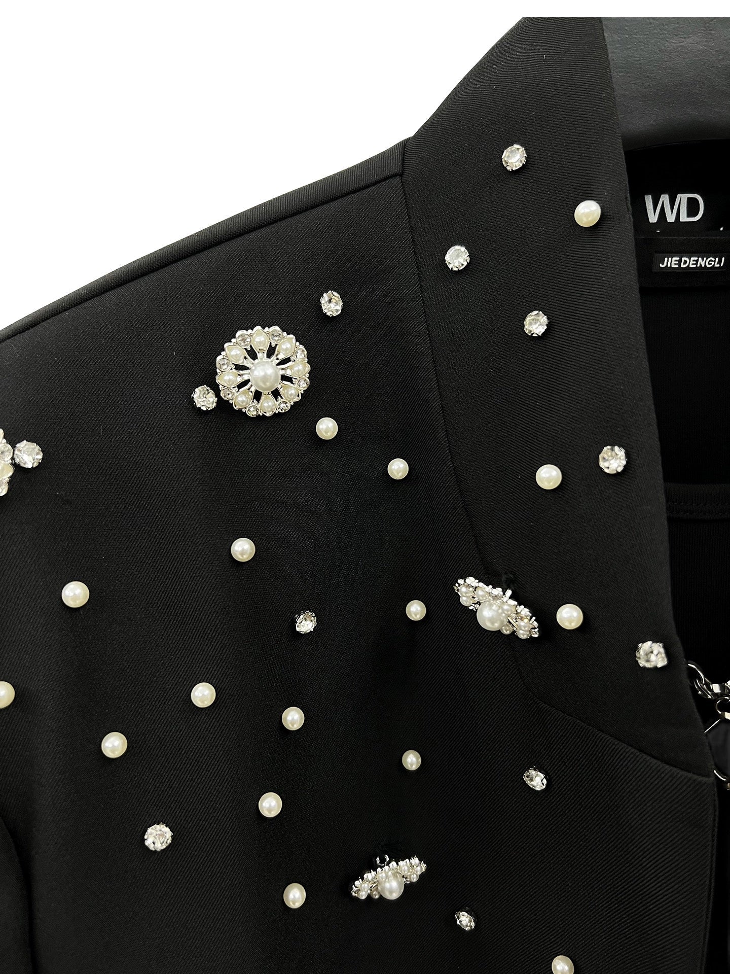 Beaded Diamond Embellished Loose Suit Jacket