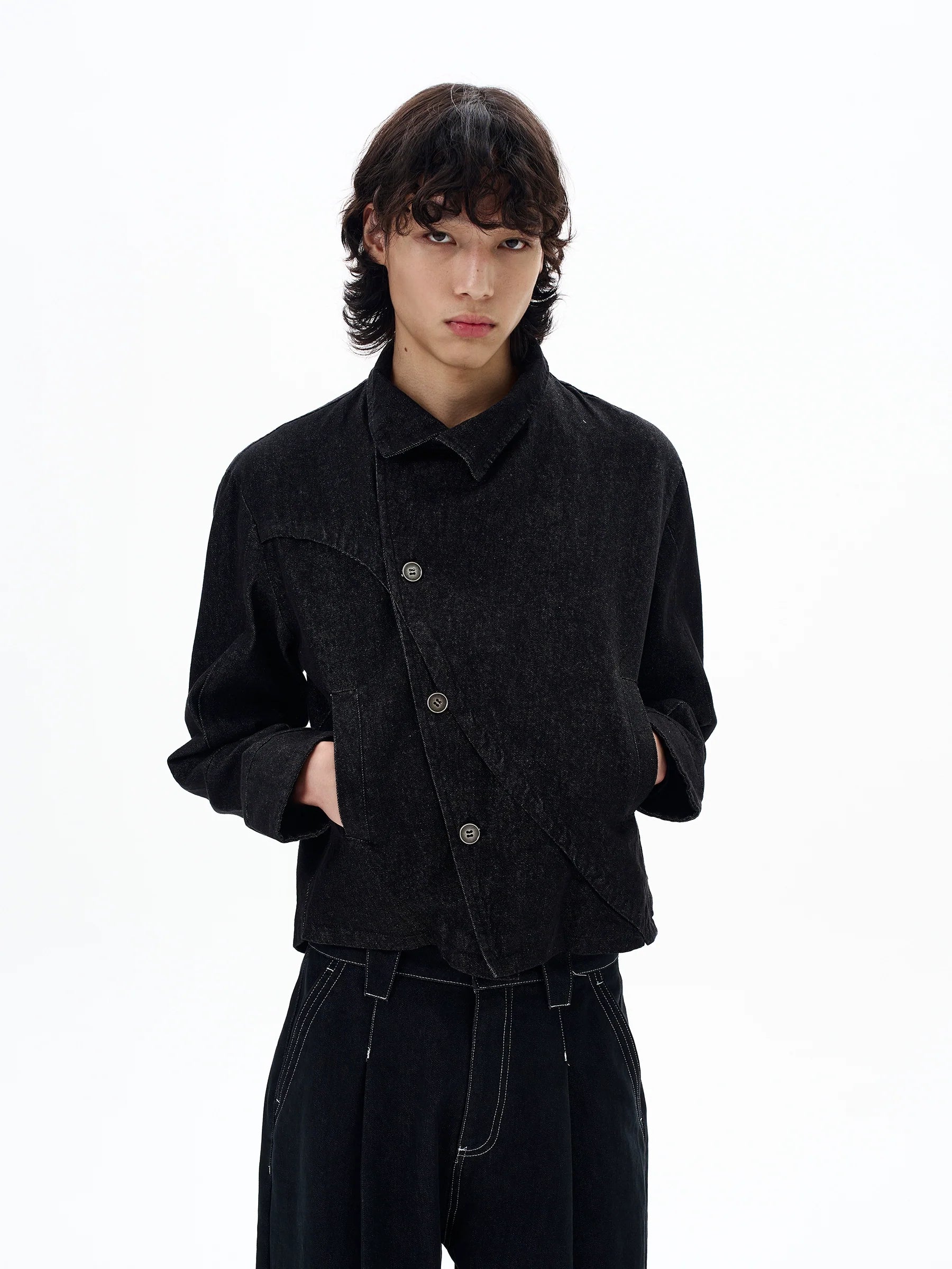 Straight Asymmetrical Denim Jacket