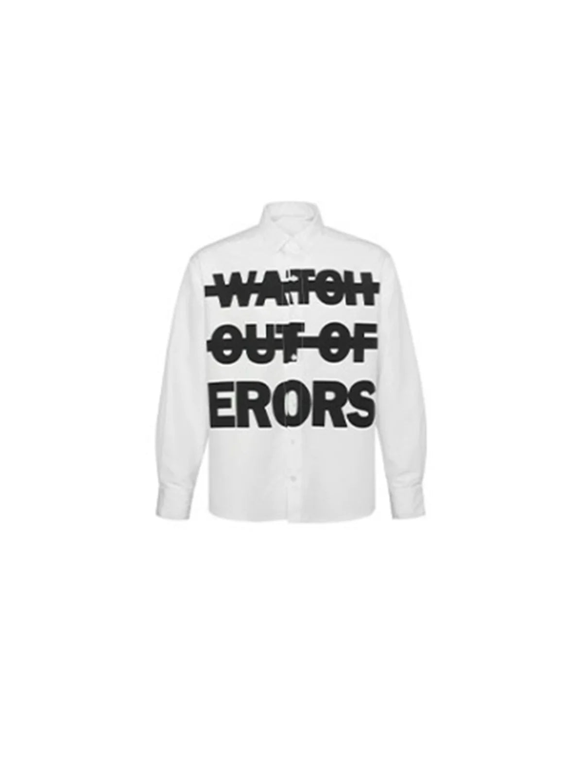 Letter Print Long Sleeve Casual Shirt