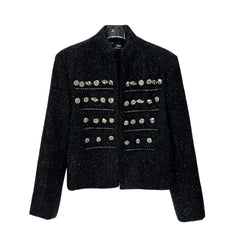 Shiny Metal Embellished Short Jacket