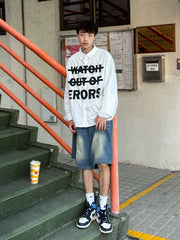 Letter Print Long Sleeve Casual Shirt