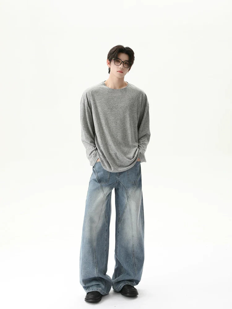 Loose Fit Long Sleeve Round Neck Pullover
