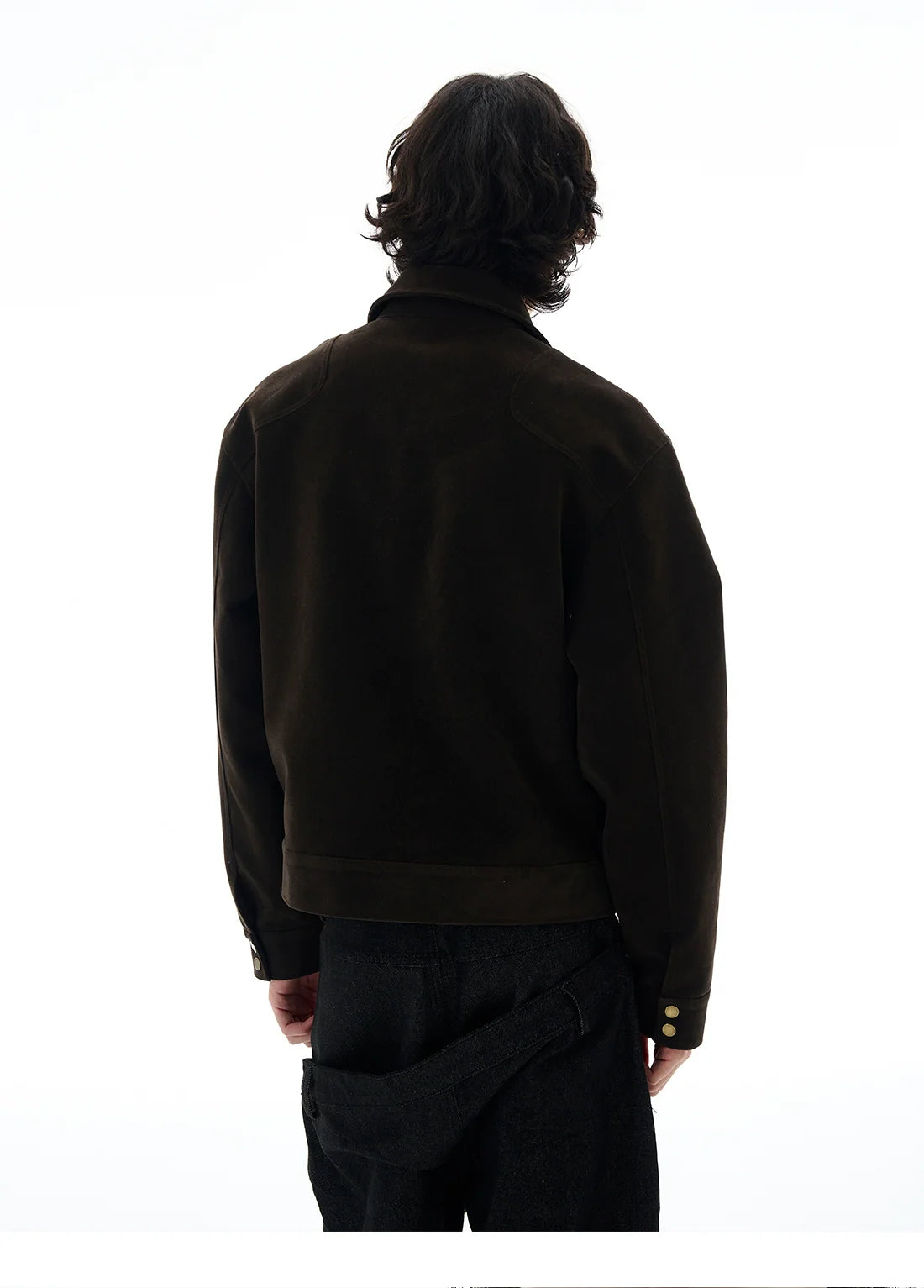 Suede Toggle Button Jacket