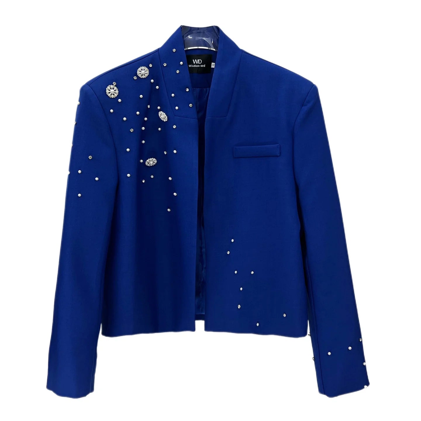 Beaded Diamond Embellished Loose Suit Jacket