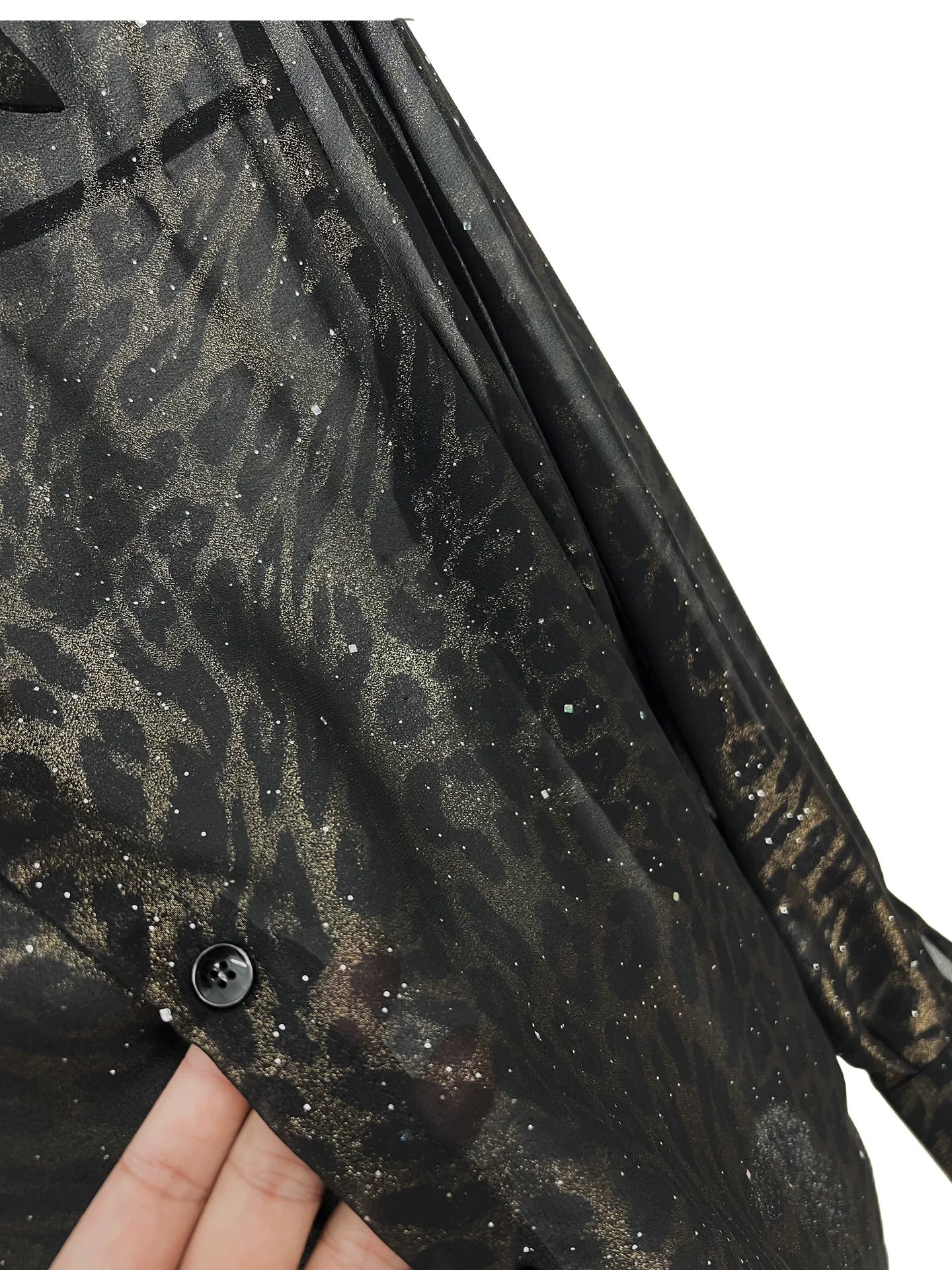 Leopard Print Mesh Quick-Drying Shirt