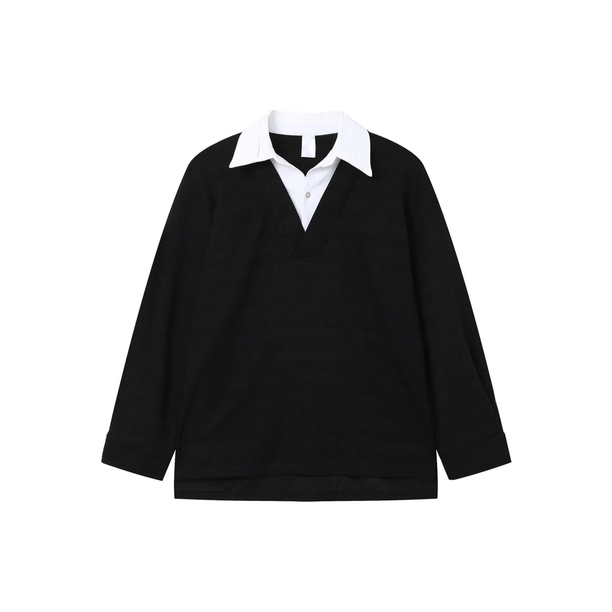 Fake Two-piece Long-sleeved Pullover
