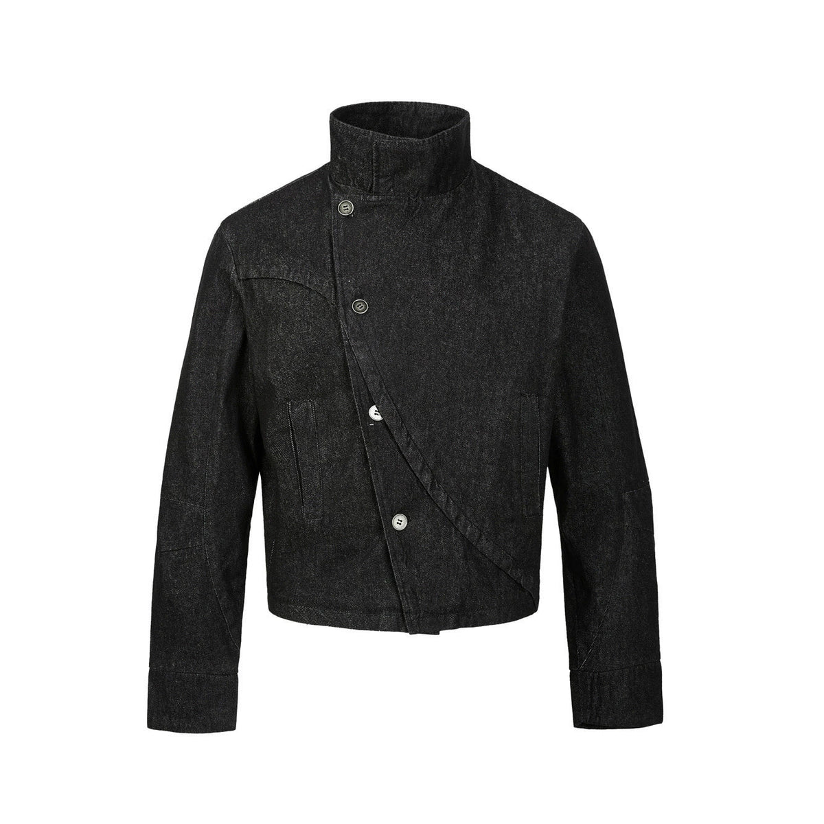 Stand Collar Denim Jacket