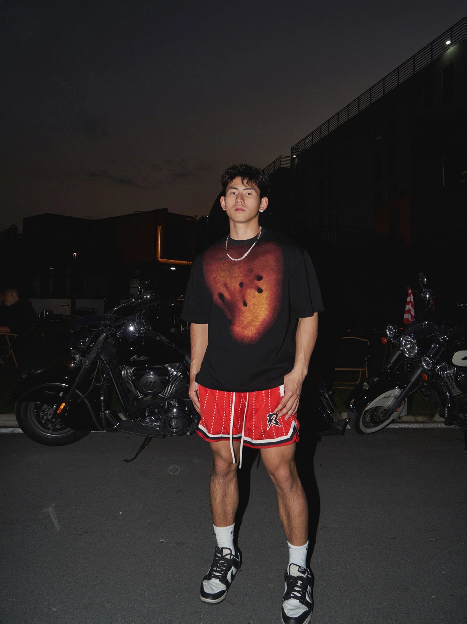 Abstract Letter Print Loose Fit T-shirt