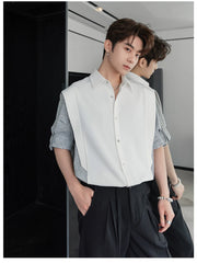 Colorblock Button-Down Shirt