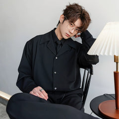 Two-Piece Long-Sleeve Tie Shirt