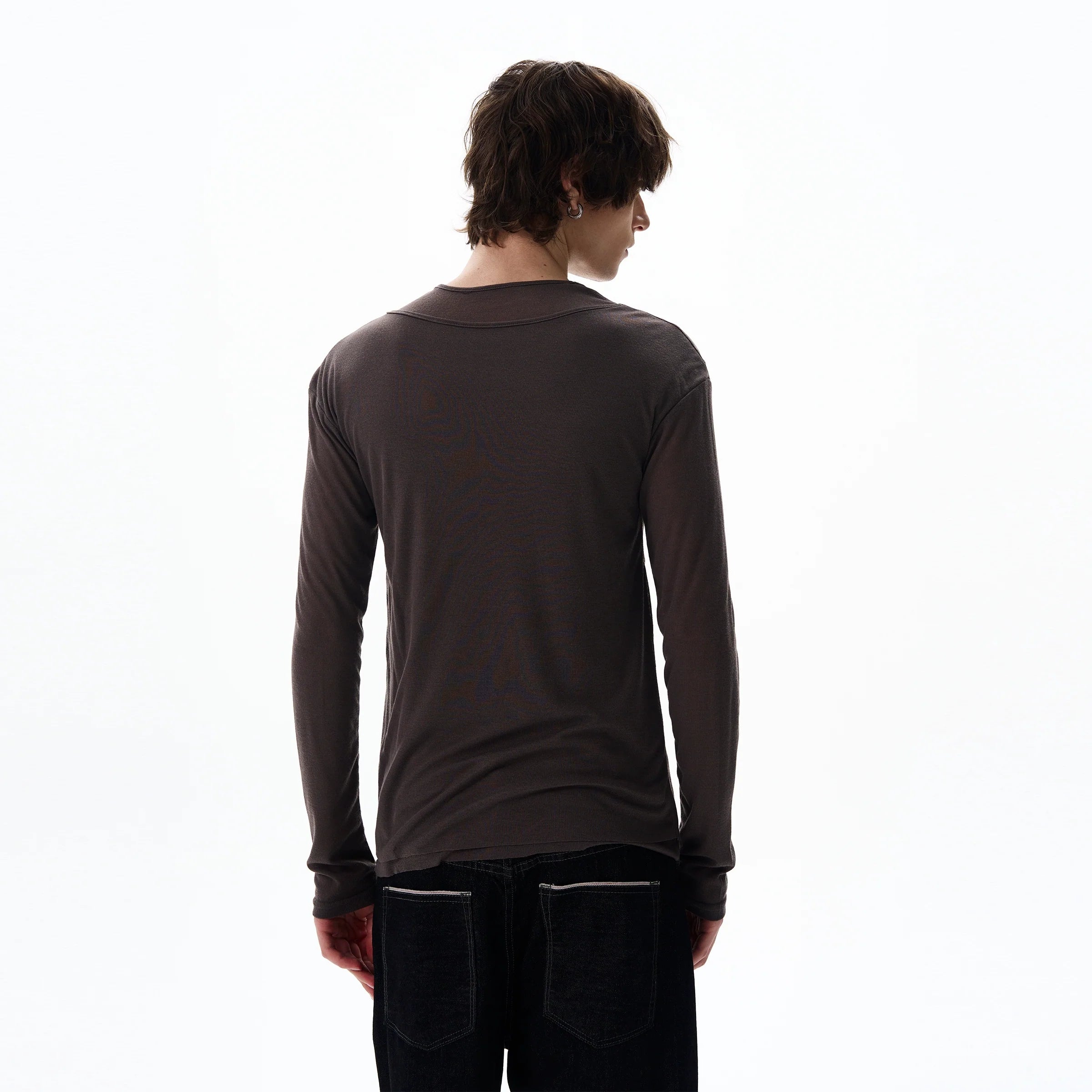 Double-Layer Collar Long-Sleeve Pullover
