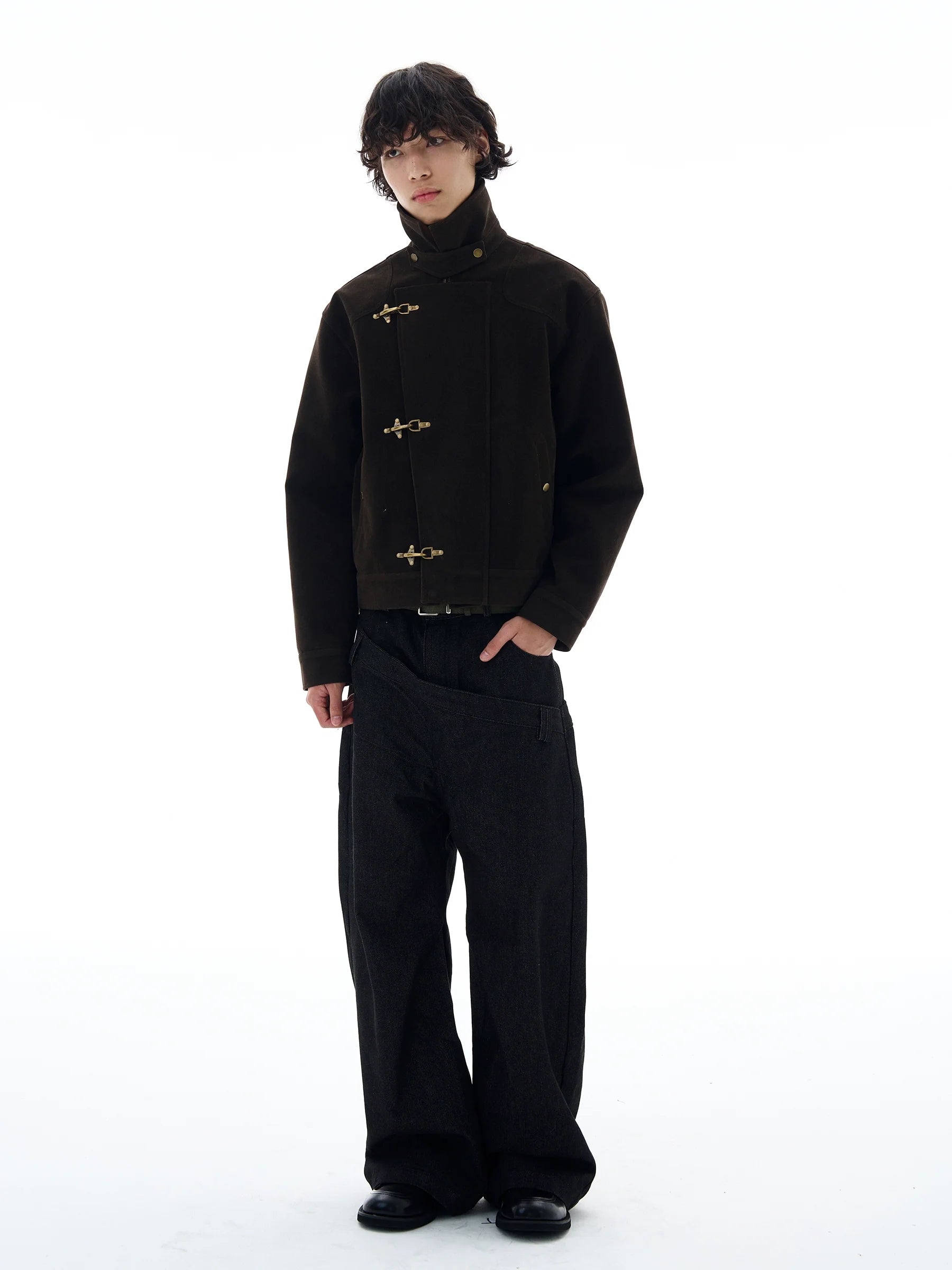 Suede Toggle Button Jacket