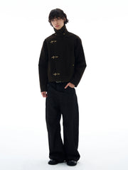Suede Toggle Button Jacket