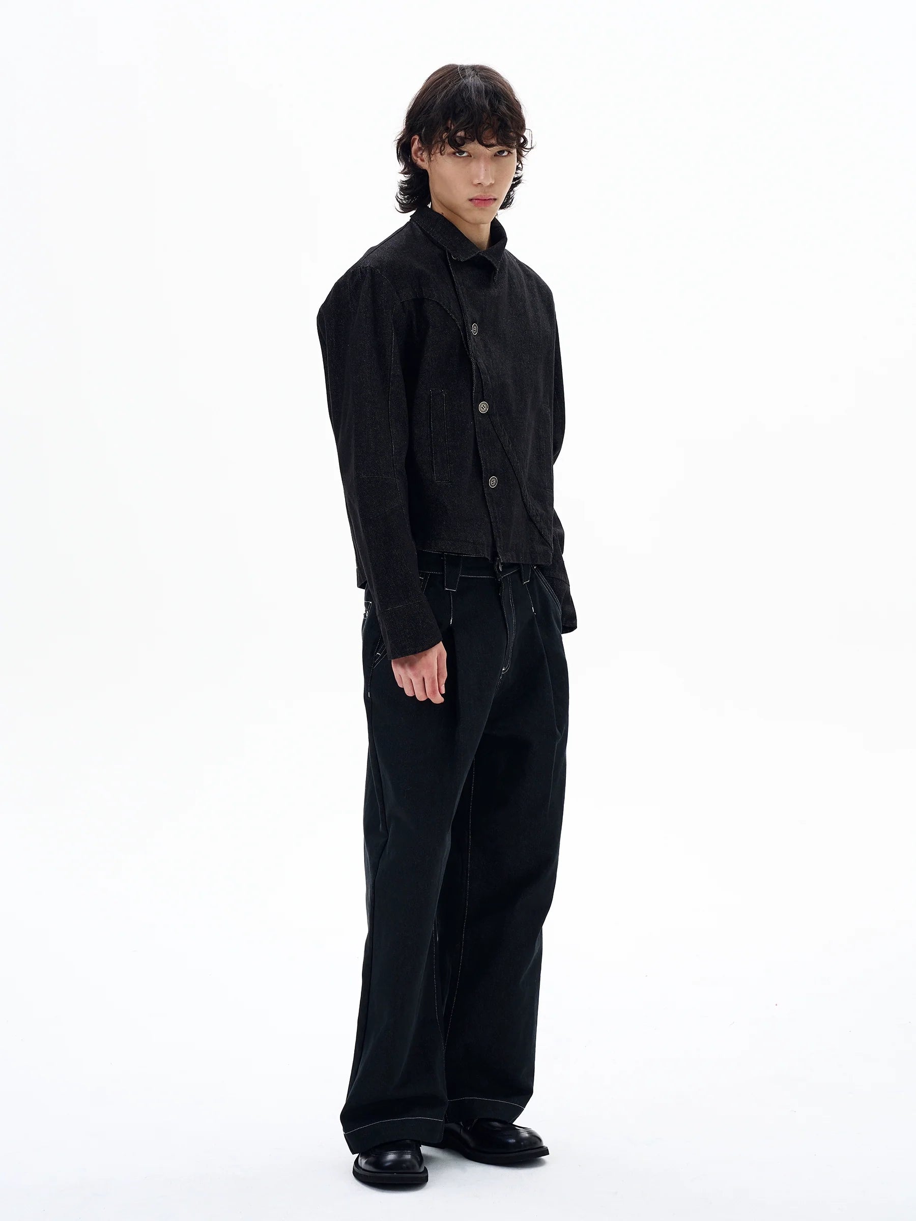 Straight Asymmetrical Denim Jacket
