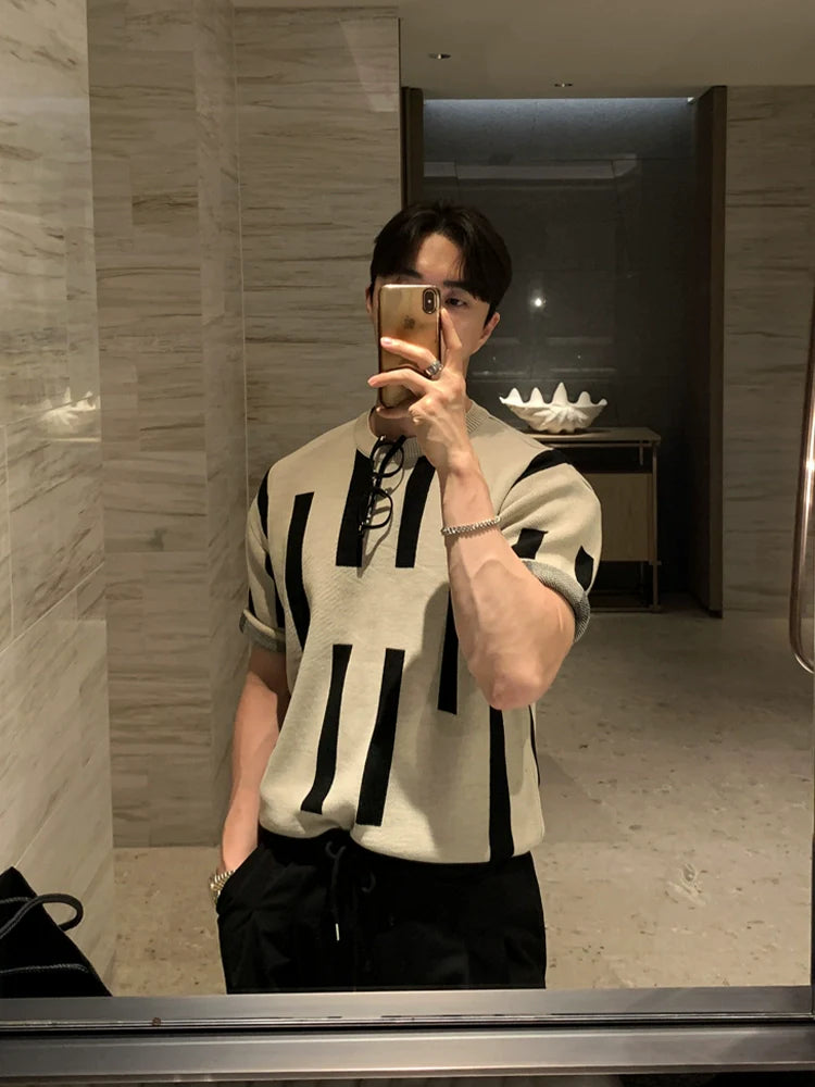 Knitted Short Sleeve Pullover