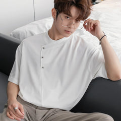 Button Short-Sleeve T-shirt