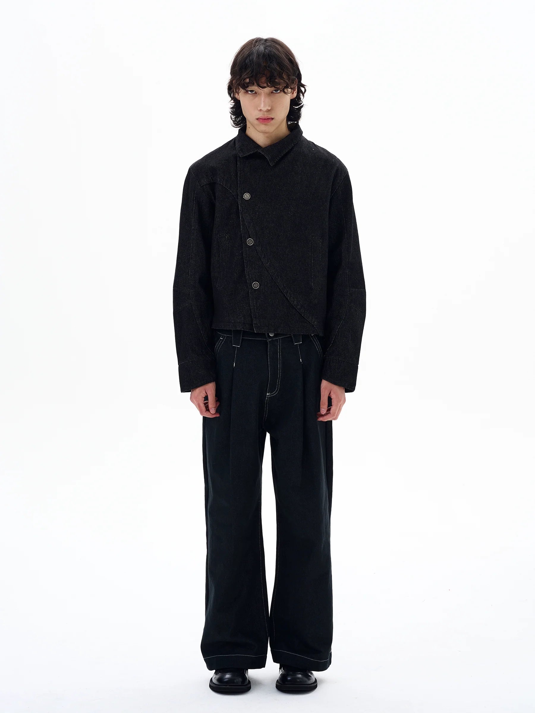 Straight Asymmetrical Denim Jacket