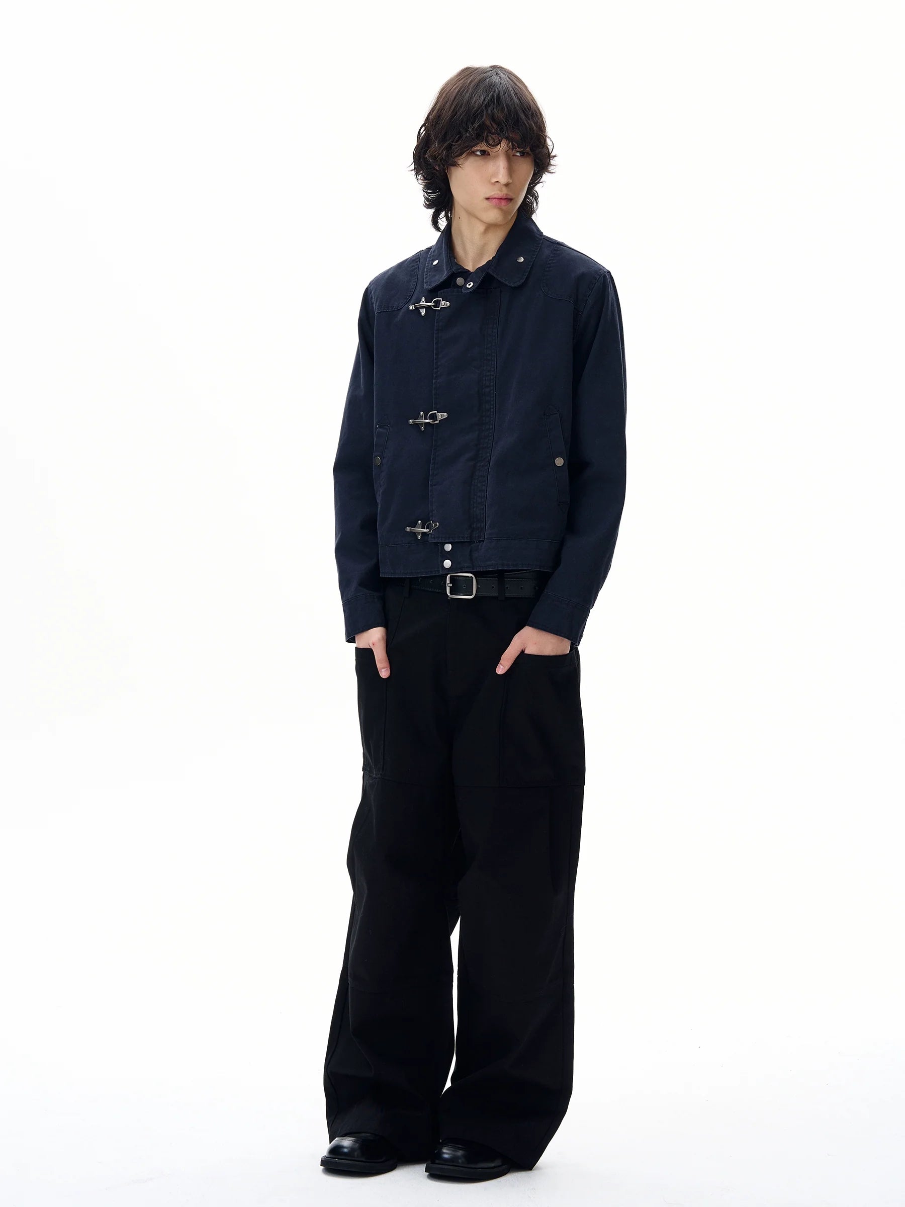 Aircraft Button Short Work Jacket