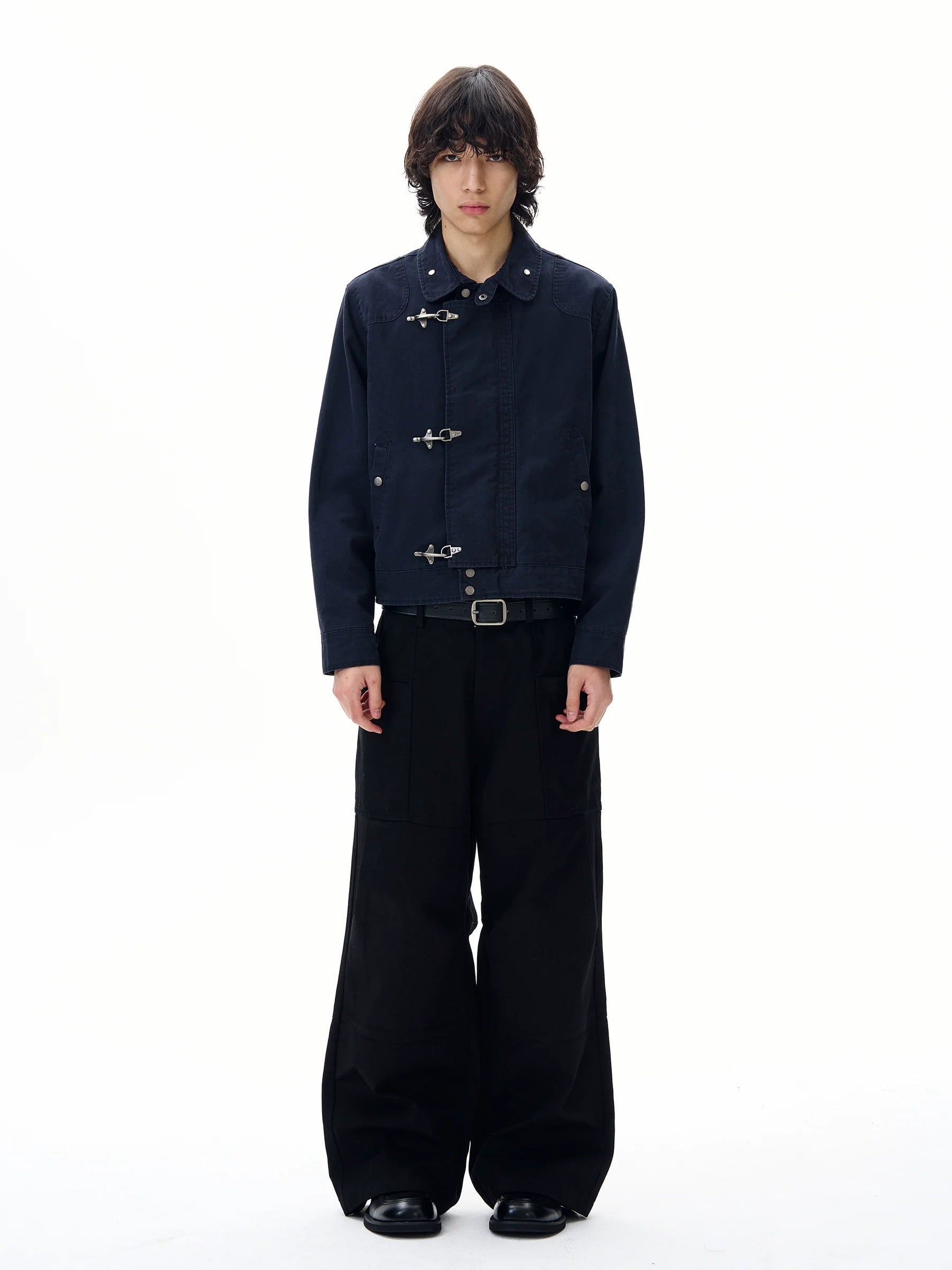 Aircraft Button Short Work Jacket