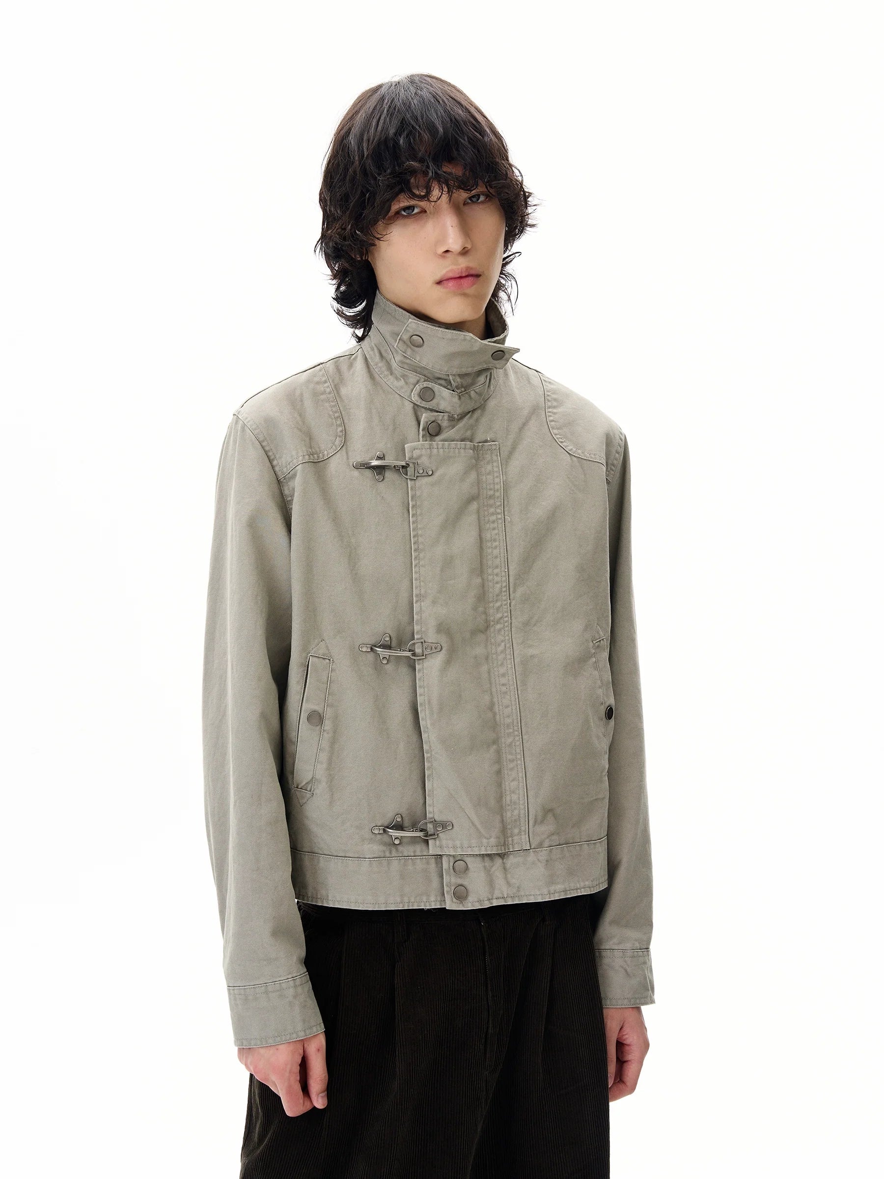 Aircraft Button Short Work Jacket