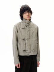 Aircraft Button Short Work Jacket
