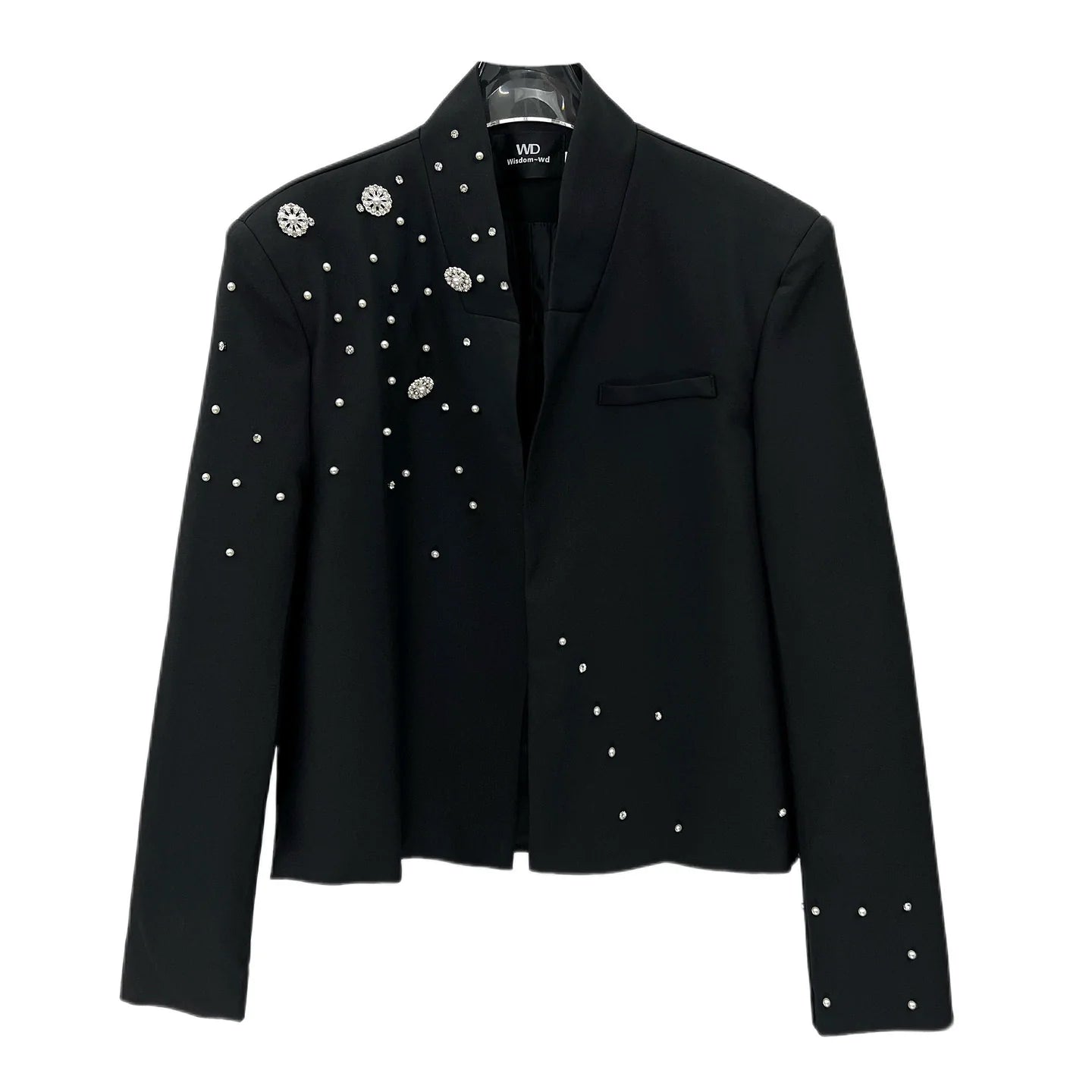 Beaded Diamond Embellished Loose Suit Jacket