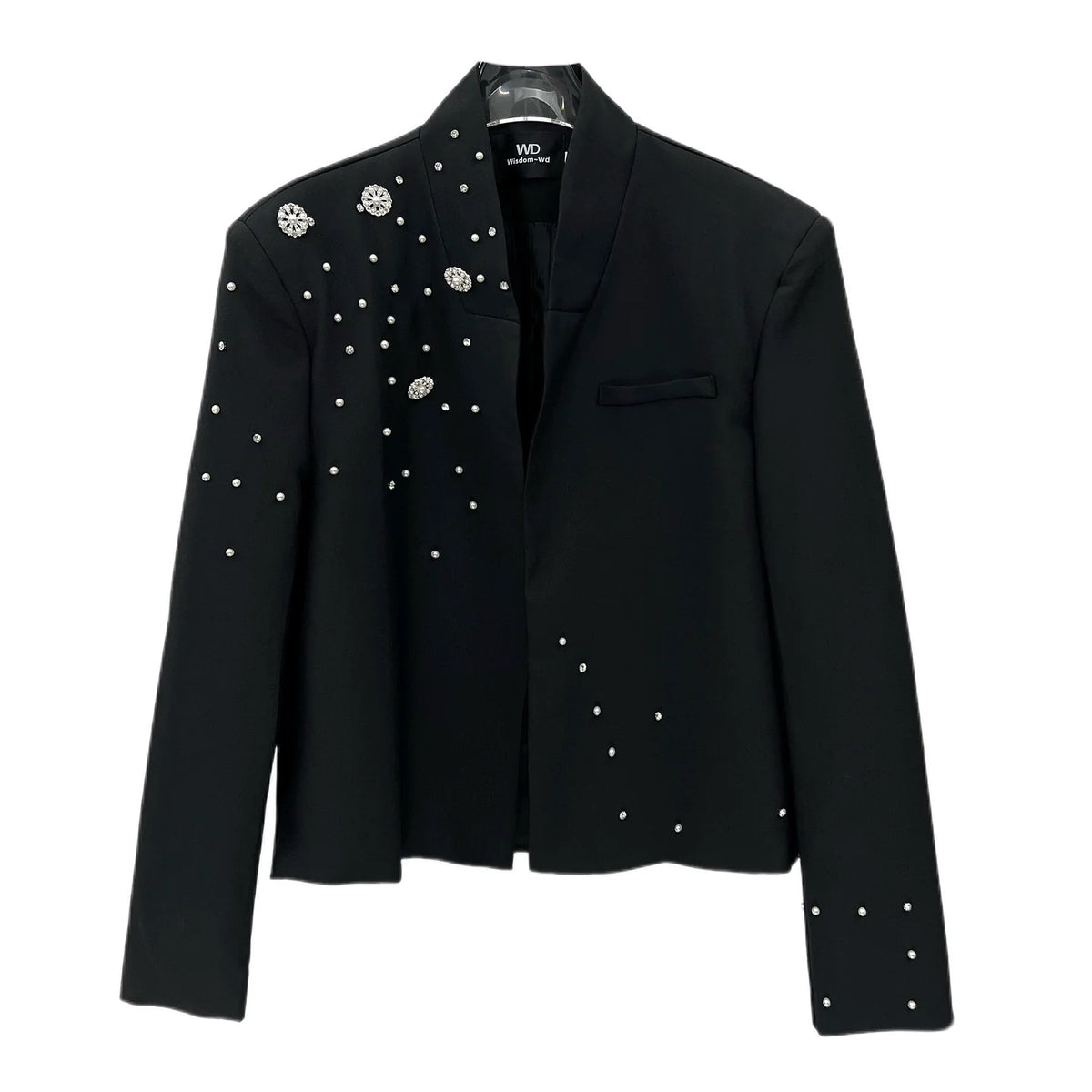 Beaded Diamond Embellished Loose Suit Jacket