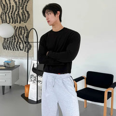 Slim Fit Crew Neck Long Sleeve Pullover