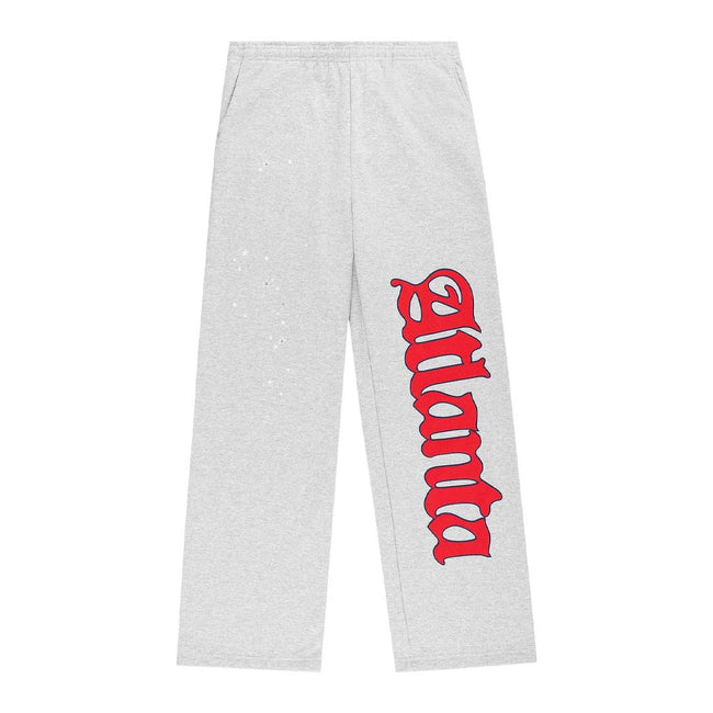 Sp5der Atlanta Wide Leg Sweatpants Heather Grey Hover Image