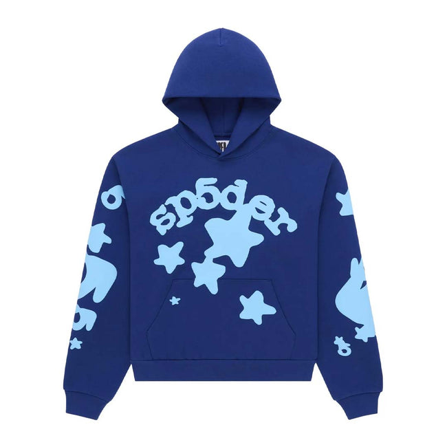 Sp5der Beluga Hoodie Navy / Light Blue Hover Image