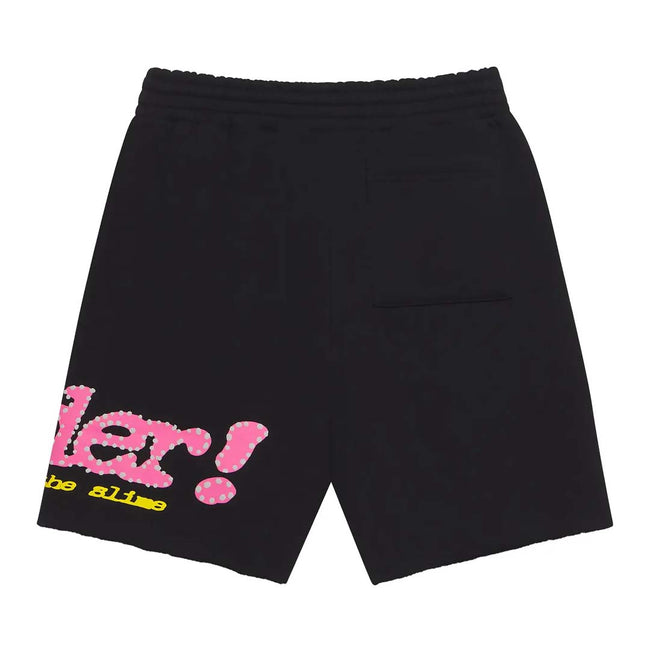 Sp5der Black P*nk V2 Sweat Shorts Main Image