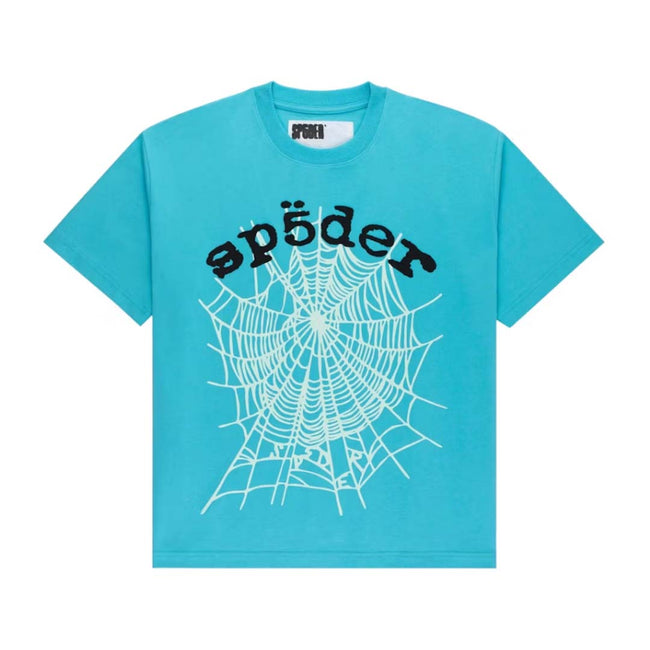 Sp5der Cyan OG Web V2 Tee Hover Image