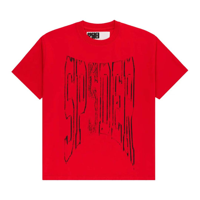Sp5der Diffused Collegiate Tee Red Hover Image