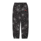 Sp5der Embroidered Black AOP Sweatpants